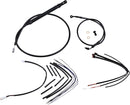 harley davidson softail street bob fxbb [MARCA BURLY] - Kit completo de cable/línea de manillar de vinilo negro para perchas Ape-1