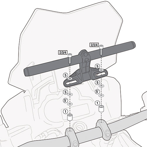 Honda NC 750 X [GIVI] - Montagekit für Smart Bar oder Smart Mount