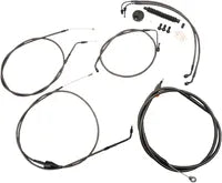 Harley Davidson Flhri [LA CHOPPERS] – Standard Midnight geflochtenes Lenker-/Bremsleitungs-Kit