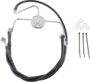 harley davidson flhri [DRAG SPECIALTIES] - Extended Black Vinyl Brake Line Kit-1