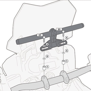 Ducati Streetfighter 848 / 1098 [GIVI] - Montagekit für Smart Bar oder Smart Mount