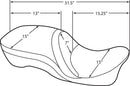harley davidson touring [DRAG SPECIALTIES] – 2-Up Ledersitz, Rückenlehnen-kompatibel, Touring-7