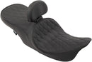 harley davidson touring [DRAG SPECIALTIES] – Vorne positionierte 2-Up Touring-Ledersitzbank mit niedrigem Profil-2
