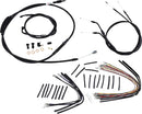 Harley Davidson fxdwg [BURLY BRAND] - Kit completo di cavi/linee manubrio in vinile nero per Ape Hangers-1