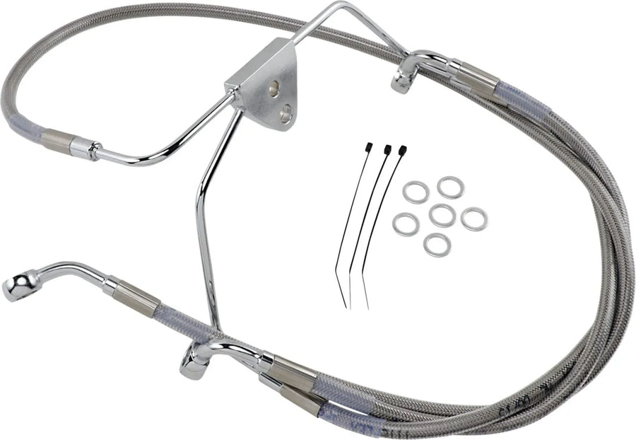 harley davidson flhtcui [DRAG SPECIALTIES] – Edelstahl-Bremsleitungs-Kit in verlängerter Ausführung