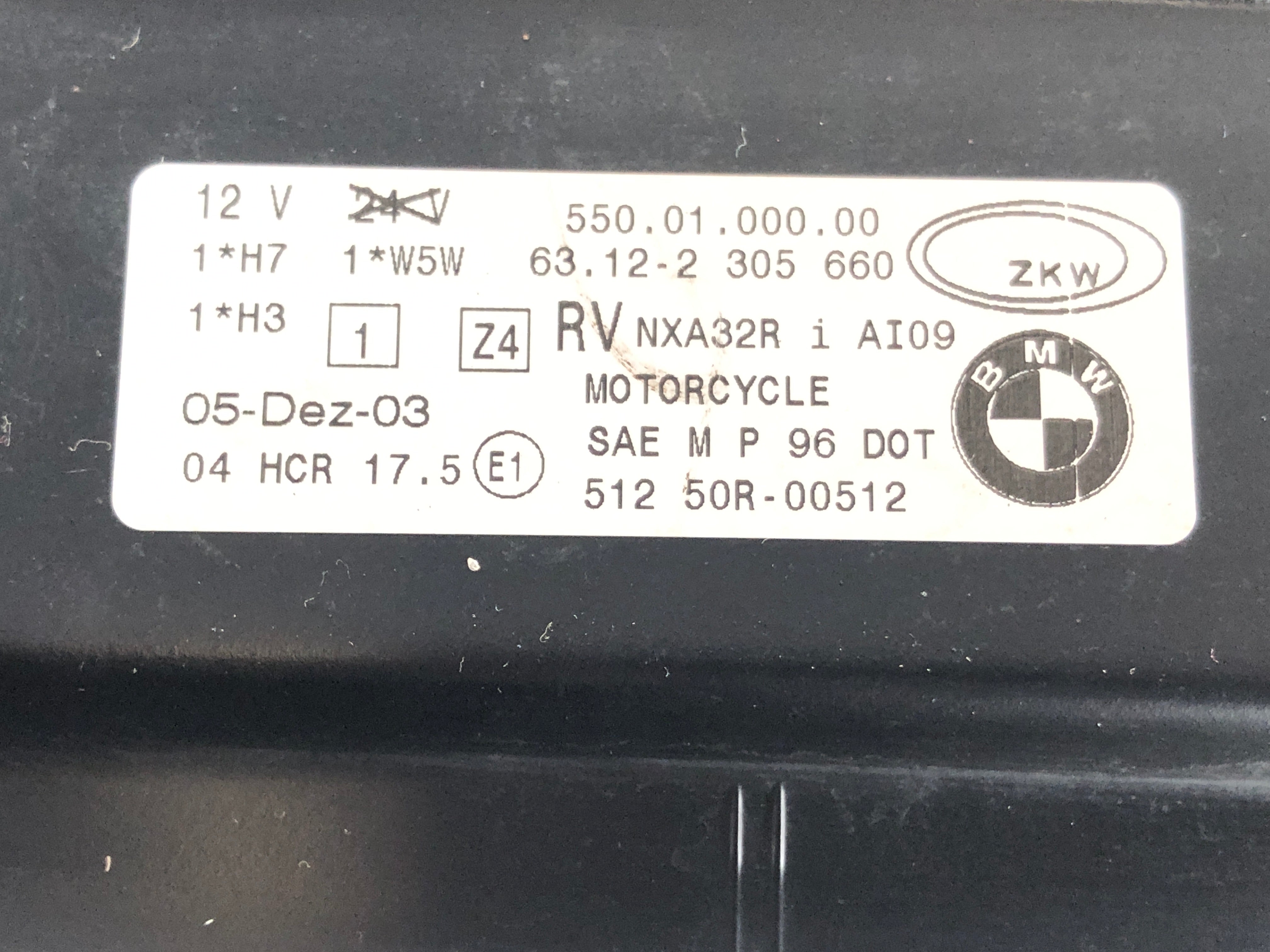 BMW K 1200 GT K12 [2004] - Strålkastare