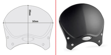 Triumph Trident 660 [2021-2025] - Windschild - schwarz - 205x265 mm - mit ABE
