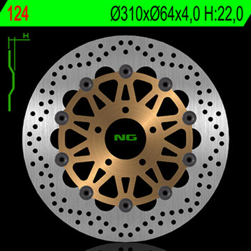 Suzuki Gsx-R 1100 W C [NG BRAKE DISC] - Bremsscheibe schwimmend rund