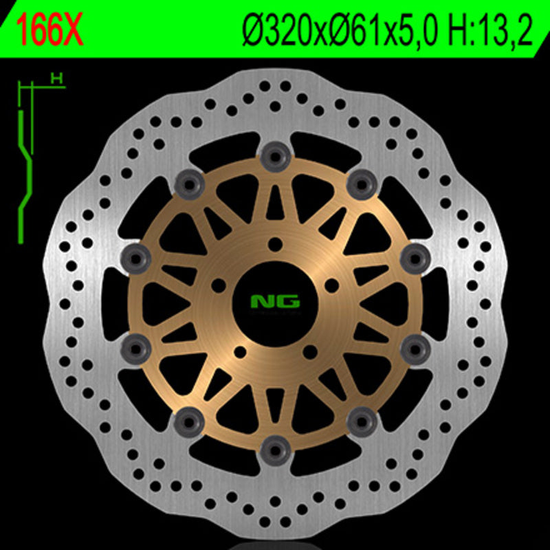 Kawasaki Zx 12 R [NG BRAKE DISC] - Bremsscheibe Wave schwimmend