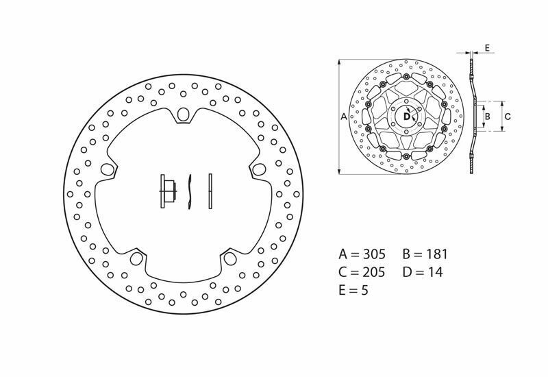 Bmw R 1200 Gs Adventure [BREMBO] - Serie Oro rund starr Bremsscheibe