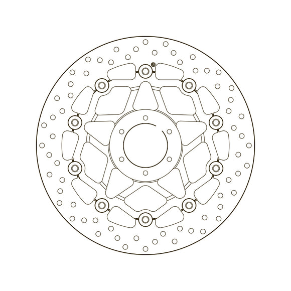 Honda Crf 1000 [BREMBO] - Serie Oro rund schwimmend Bremsscheibe