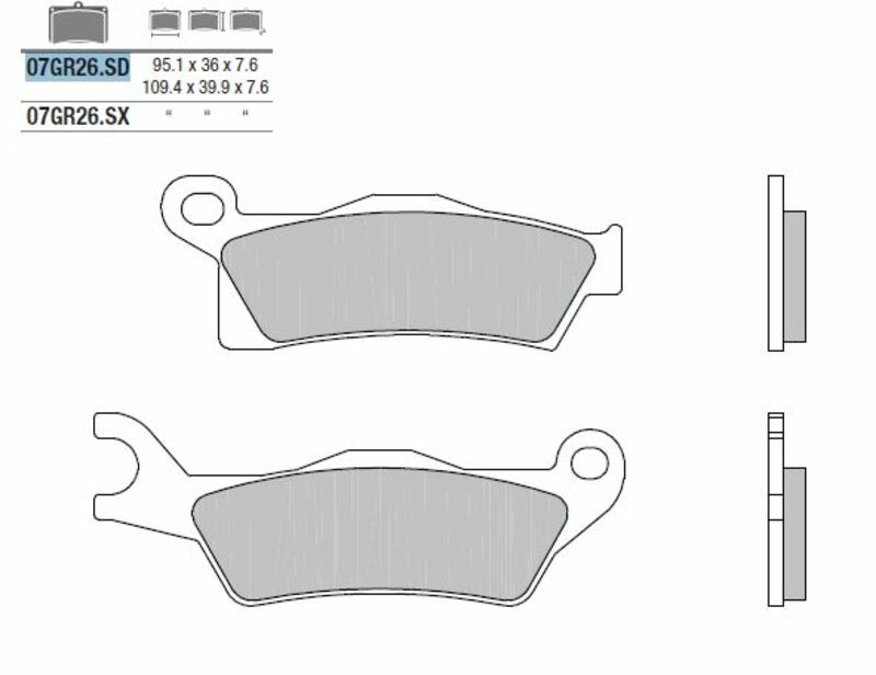 BMW R 80 RT [Brembo] - pastilhas de freio para motocicletas off -road