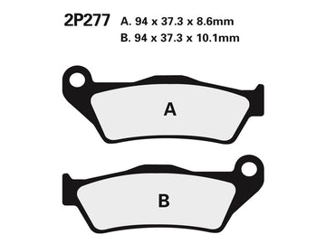 BMW R 1150 GS [Nissin] - Nissin Street Half -Metallic Brake Pads - 2p -277ns