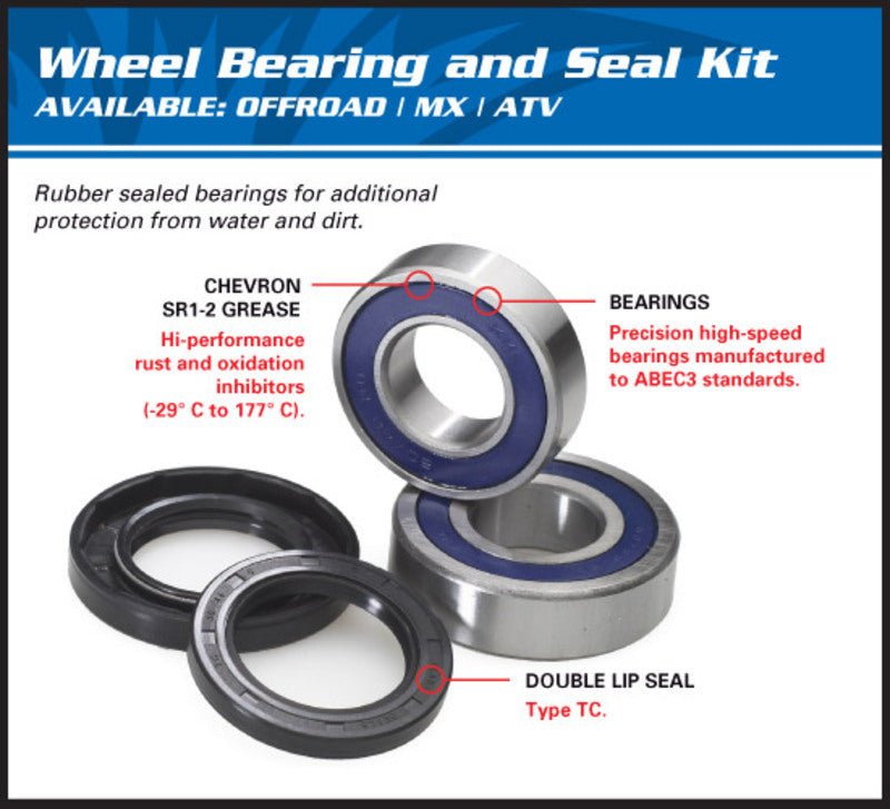 Honda Vtr 1000 [ALL BALLS] - Kit rolamento roda traseira All Balls Honda CBR900RR