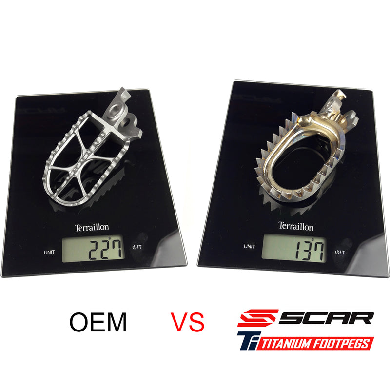 Ktm Exc 200 [SCAR] - Apoios para os pés em titânio autolimpantes