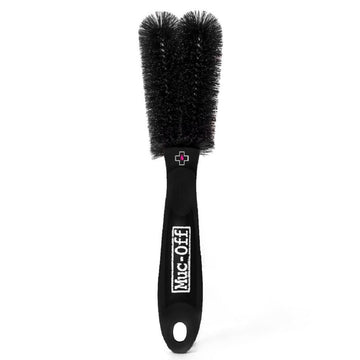 Motorcycle double bottle brush for cleaning and care [Muc-Off]