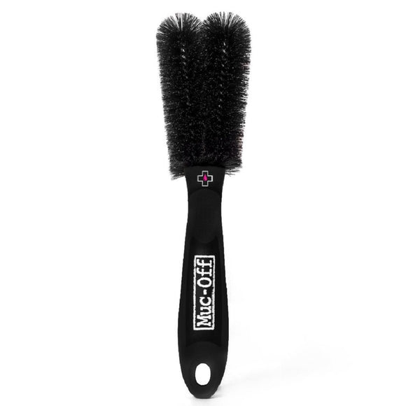 Brosse à double bouteille de moto pour le nettoyage et les soins [MUC-Off]