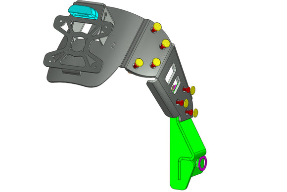 Kawasaki Z 900 [ACCESS DESIGN] - Kennzeichenhalter auf Radhöhe schwarz Kawasaki Z900