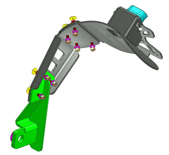 Kawasaki Z 900 Rs Se [ACCESS DESIGN] - suporte de placa na altura da roda preto Kawasaki Z900RS