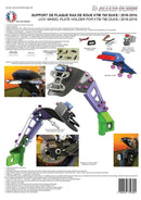 Ktm Duke 790 [ACCESS DESIGN] - Support de plaque d'immatriculation à hauteur de roue noir KTM Duke 790/890