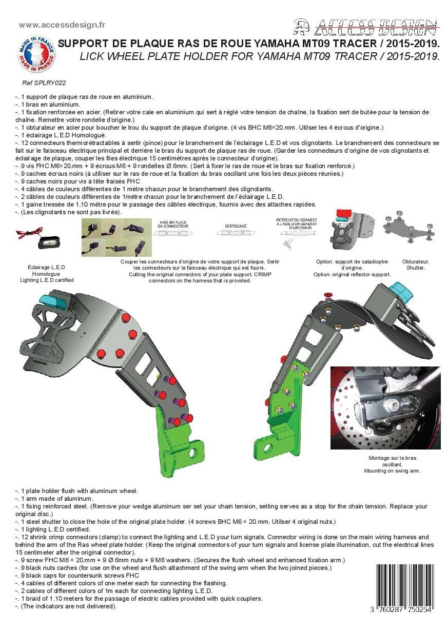 „Yamaha Tracer 900 ABS“ (RN 29) [2015–2016 m.] – NUMERIŲ LAIKIKLIŲ PRIEIGOS DIZAINAS YAMAHA MT-09