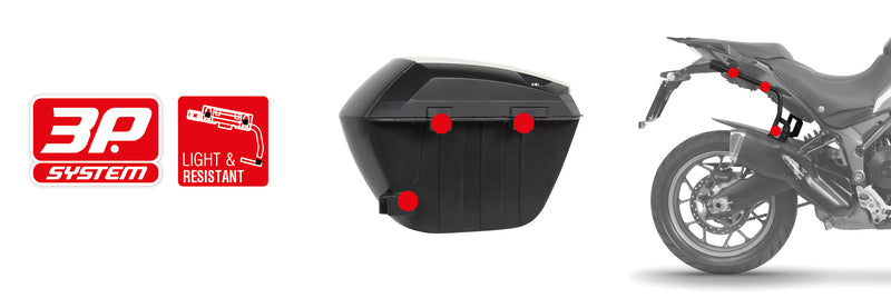 Kymco Ak 550 [SHAD] - SH23 Seitenkoffer schwarz 5kg 23L
