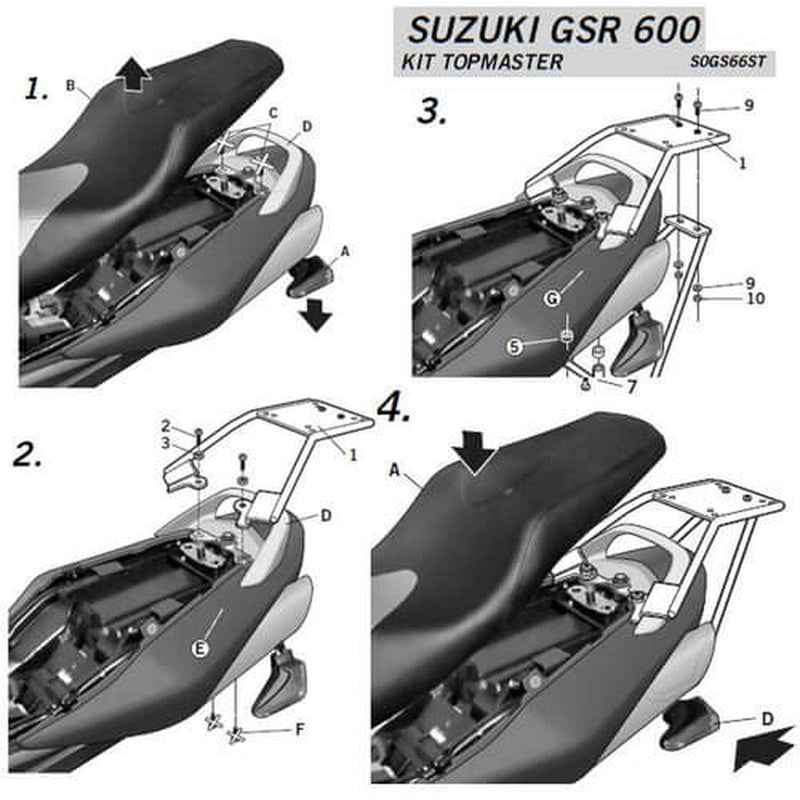 Suzuki Gsr 600 [SHAD] - Top Master Montagesatz - Suzuki