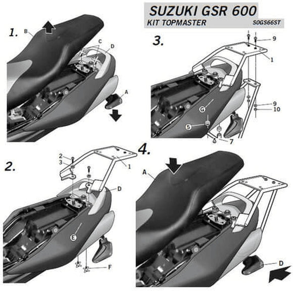 Suzuki Gsr 600 [SHAD] - Top Master monteringssett - Suzuki
