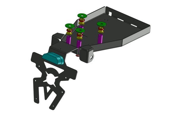 Triumph Thruxton 1200 [ACCESS DESIGN] - Kennzeichenhalter Radlauf schwarz Triumph Thruxton 1200