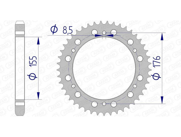 Triumph Sprint 955 [AFAM] - Kettenrad Aluminium Standard - 530