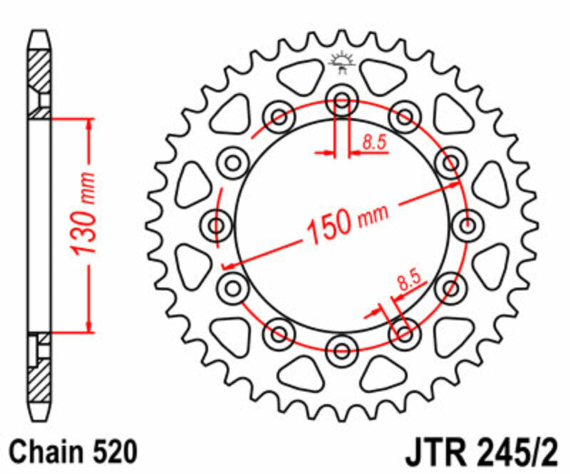 Honda XL 500 R [JT SPROKETS] - Standard acél hátsó lánckerék