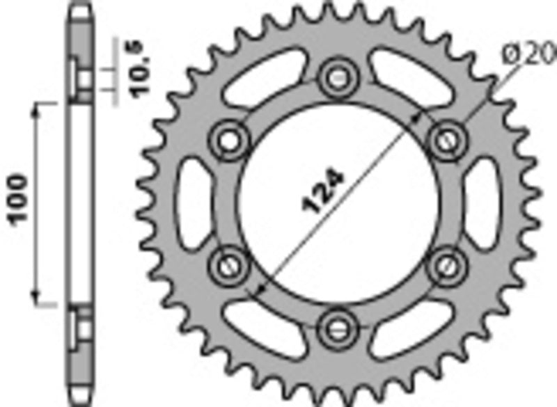 Ducati 900 SS Supersport [PBR] - Standard Kettenrad C45 Stahl