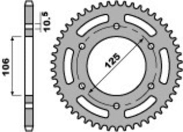 Triumph Daytona [PBR] - Sprocket aluminum reinforced - 520