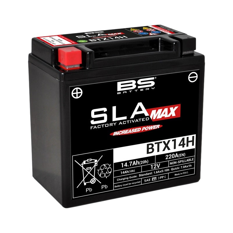 Kawasaki Zrx 1200 [BS BATTERY] - SLA Max Wartungsfreie Batterie Werkseitig aktiviert - BTX14H