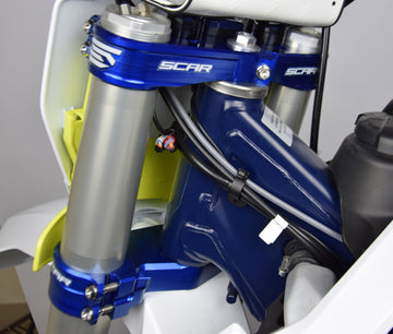 Husqvarna Te 125 [SCAR] - Piastra tripla OE Offset Blu