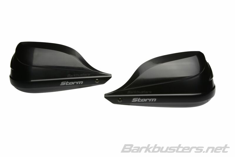 Suzuki GSX 800 S [BARKBUSTERS] - Ensemble de protège-mains Storm à fixation par pince à point unique - Extrémité du guidon noir