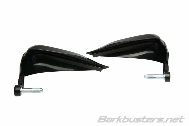 Suzuki GSX 800 S [BARKBUSTERS] - Ensemble de protège-mains Storm à fixation par pince à point unique - Extrémité du guidon noir