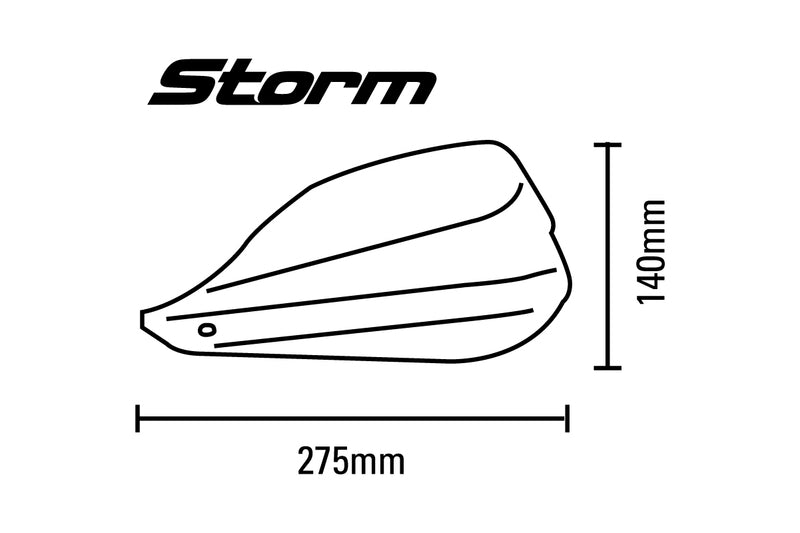 Kawasaki Z Electric [BARKBUSTERS] - Storm Hanguads Set Single Point Clamp Mount-Handlebar End Black