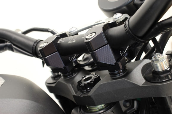 Yamaha Xjr 1200 [GILLES] - 2DGT Verstellbare Lenkerhalterungen Schwarz Yamaha XJR1300