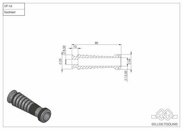Yamaha Tracer 700 [GILLES] - TOOLING Sport Beifahrer Fußrasten Silber Yamaha Tracer 700