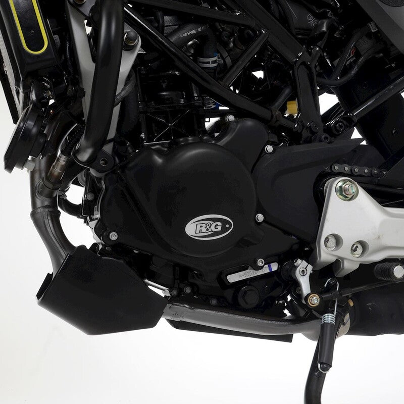 Ktm RC 125 ABS [2022-2026] - Osłona lewej skrzyni korbowej Race Series (zapłon) - Czarny Husqvarna Svartpilen 125