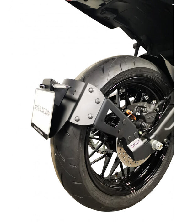 Kawasaki Z 650 [ACCESS DESIGN] - ''Wheel Fitted'' License Plate Holder - Black Kawasaki Z650RS