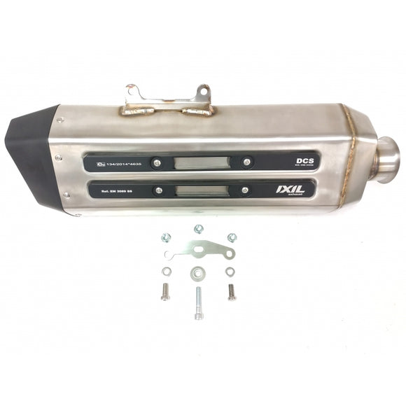 Ktm 1290 Super Adventure [IXIL] - MXT lyddemper rustfritt stål / endestykke svart - EM3089SS