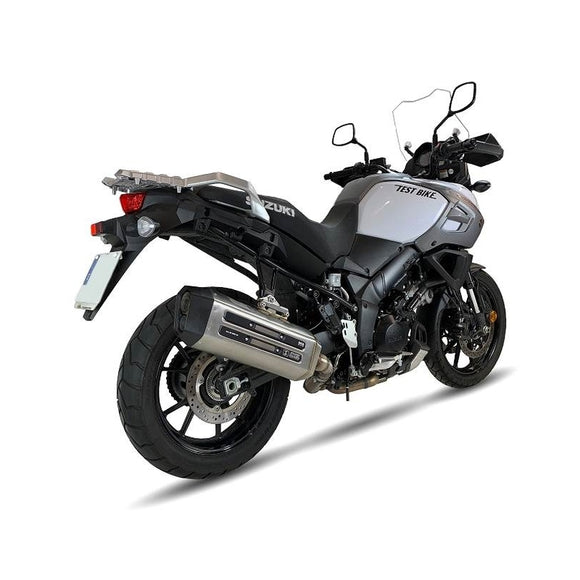 Suzuki V-Strom 1000 Abs [IXIL] - MXT Endtopf Edelstahl / Endkappe schwarz - ES8084SS