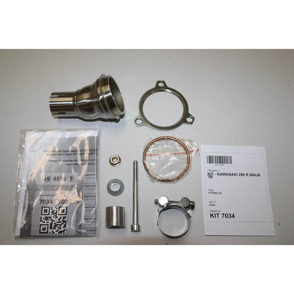 Kawasaki Ninja 250 [IXIL] - Hexoval lyddæmper rustfrit stål sort / endestykke rustfrit stål - OK7034VSE