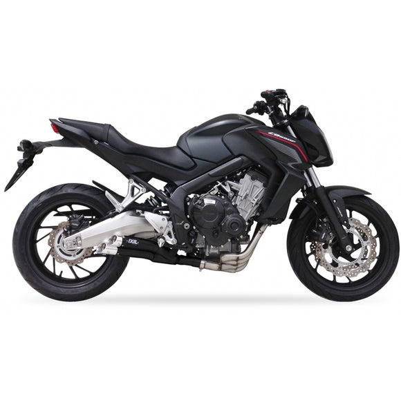 Honda Cb 650 R Neo Sports Cafe [IXIL] - Hyperlow Komplettanlage  Edelstahl schwarz / Aluminium poliert - XH6356XB