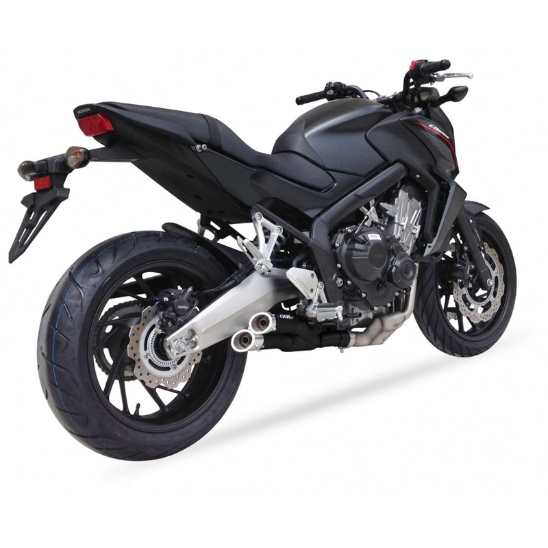 Honda Cb 650 R Neo Sports Cafe [IXIL] - Hyperlow täydellinen järjestelmä ruostumaton teräs musta / kiillotettu alumiini - XH6356XB