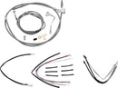 Harley Davidson flhrxs [BURLY BRAND] - Kit completo de cabo de guiador/linha de freio em aço inoxidável-1