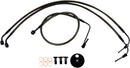 harley davidson flfb [LA CHOPPERS] – Midnight Geflochtenes Bremsleitungs-Kit-2