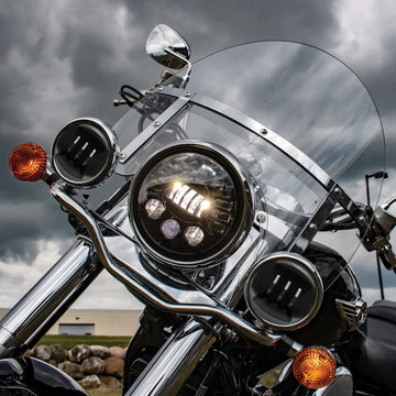 Harley-Davidson FLHS 1340 Electra Glide Sport [1987, 1990, 1994] - 4-1/2" LED miglas lukturi - 2. attēls